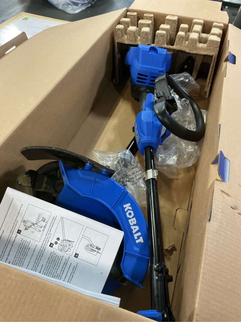 Condition photo showing As Is for kobalt 40-volt 9-in handheld battery lawn edger (battery not included)
