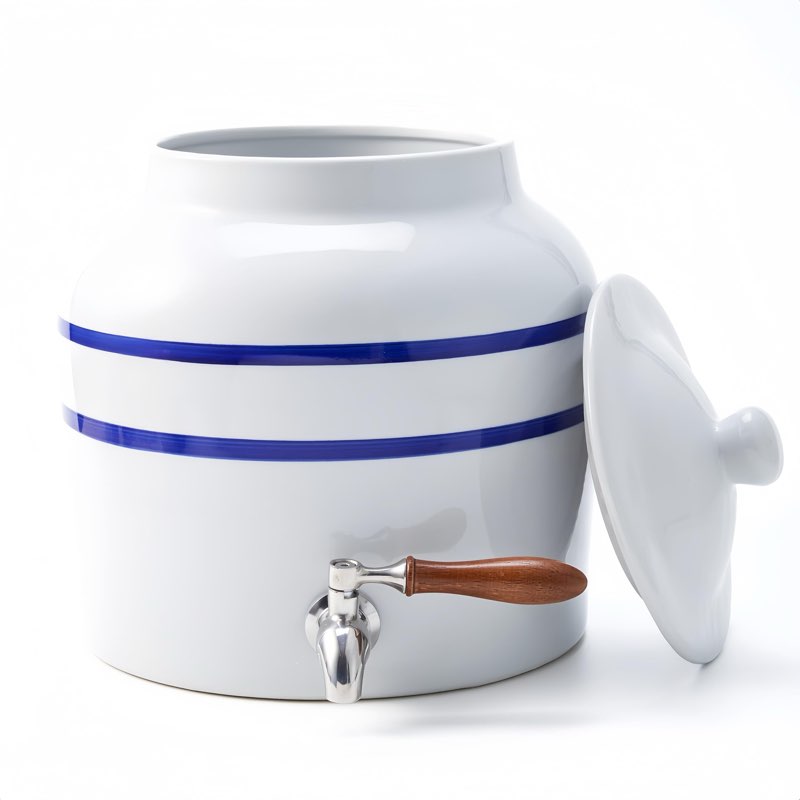 Ceramic Water Dispenser for 5 Gallon Bottle – Crock Water Dispenser with Durable Stainless Steel Fau