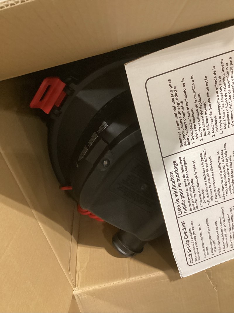 Condition photo showing As Is for Shop-Vac 12-Gallon 5.5 HP Corded Wet/Dry Shop Vacuum 