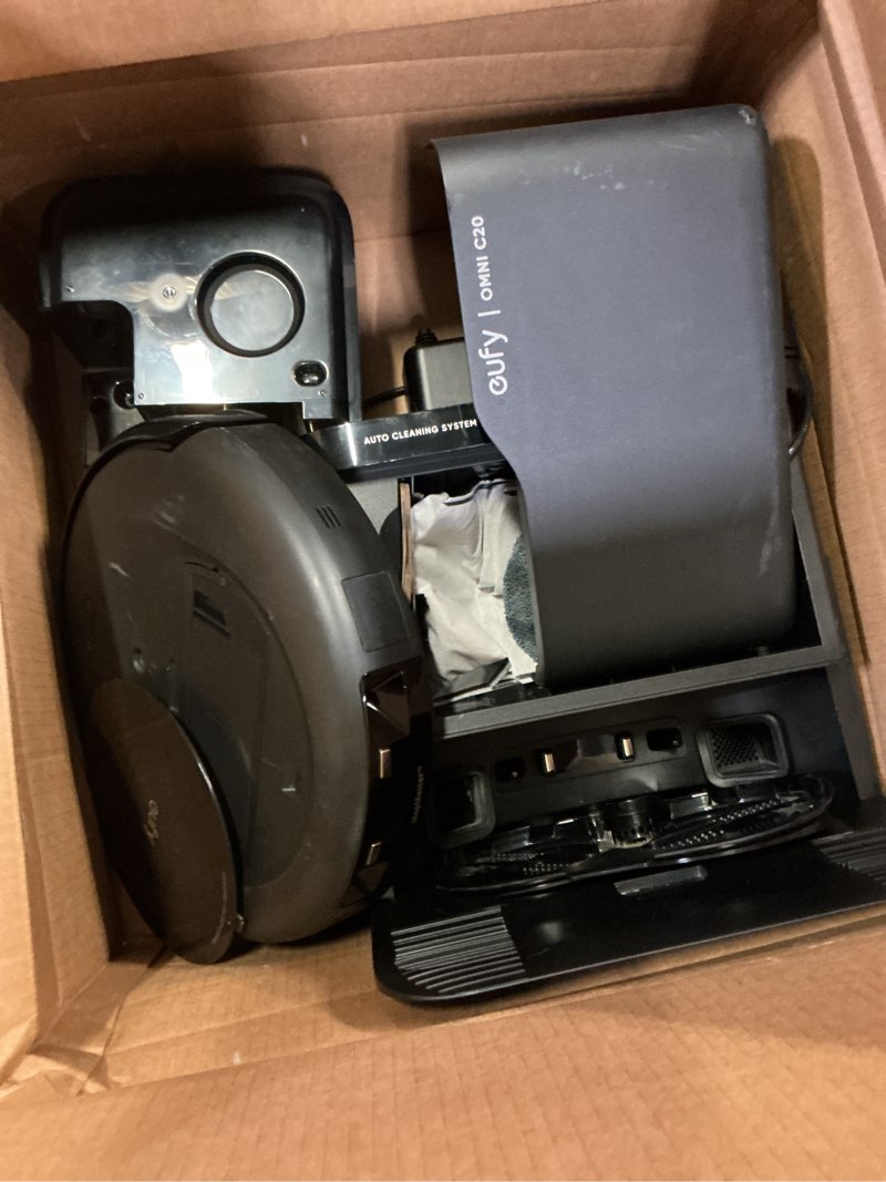 Condition photo showing As Is for eufy omni c20 robot vacuum and mop