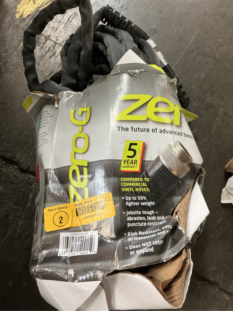 Condition photo showing As Is for teknor apex zero-g 5/8 in. d x 50 ft. l heavy duty commercial grade garden hose