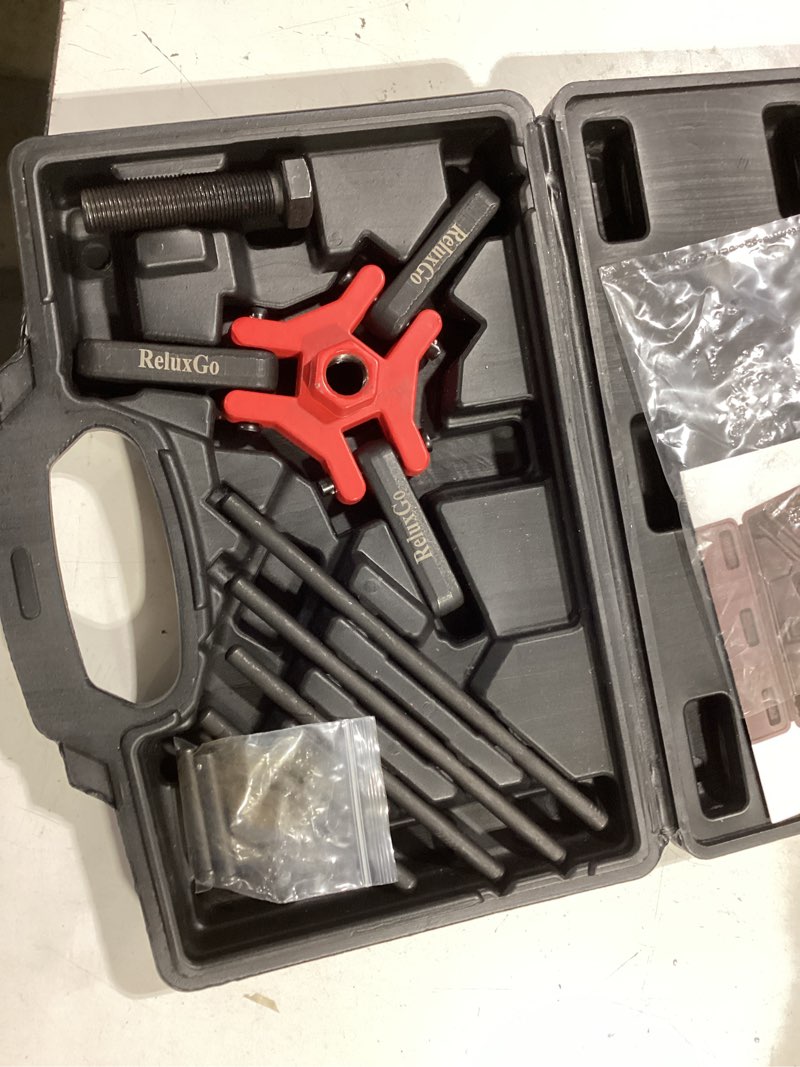 Condition photo showing As Is for harmonic balancer pulley puller set adjustable 3-jaw puller tool for removing harmonic damper and balancers compatible with chevy gm chrysler cadillac ford ect harmonic balancer puller set