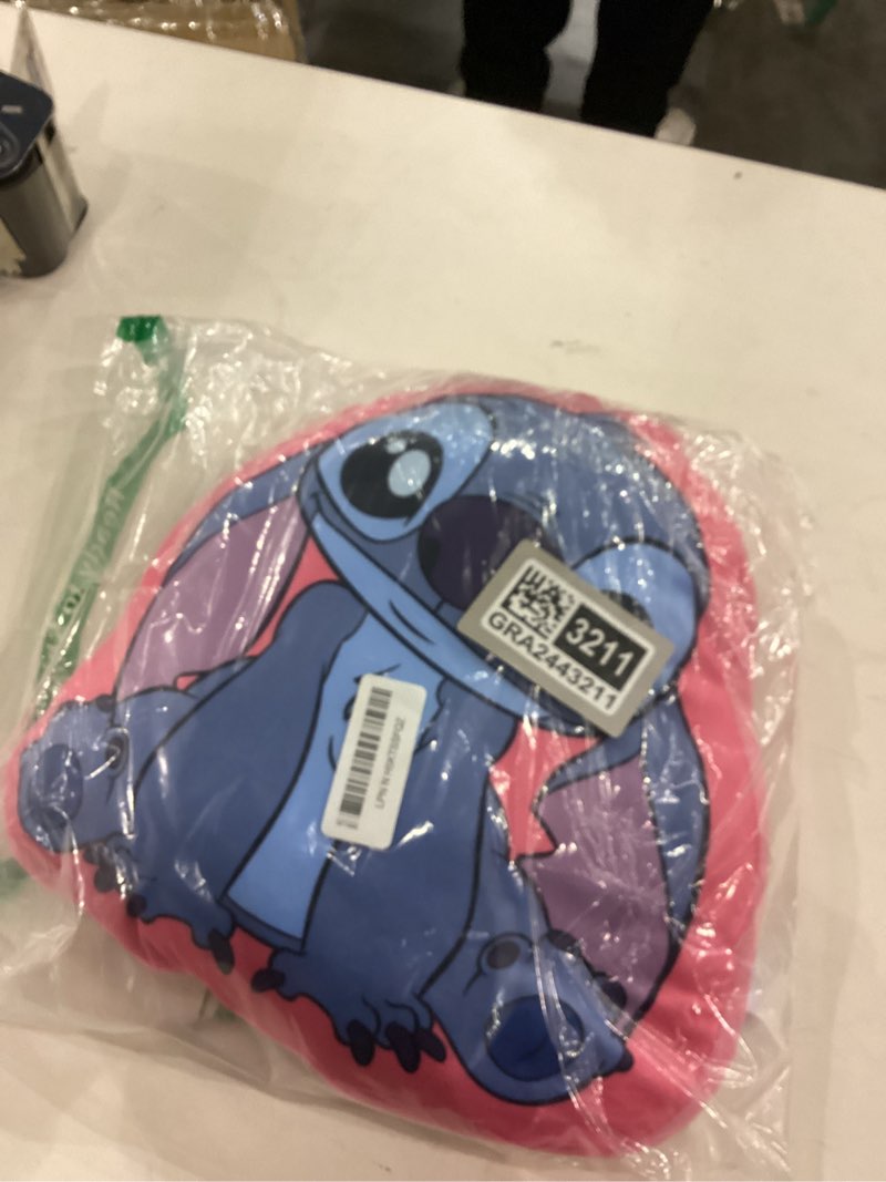 Disney Stitch 3D Plush Cushions for Bed Travel, Cute Cuddle Pillow Stuffed Character Pillow, Bedroom