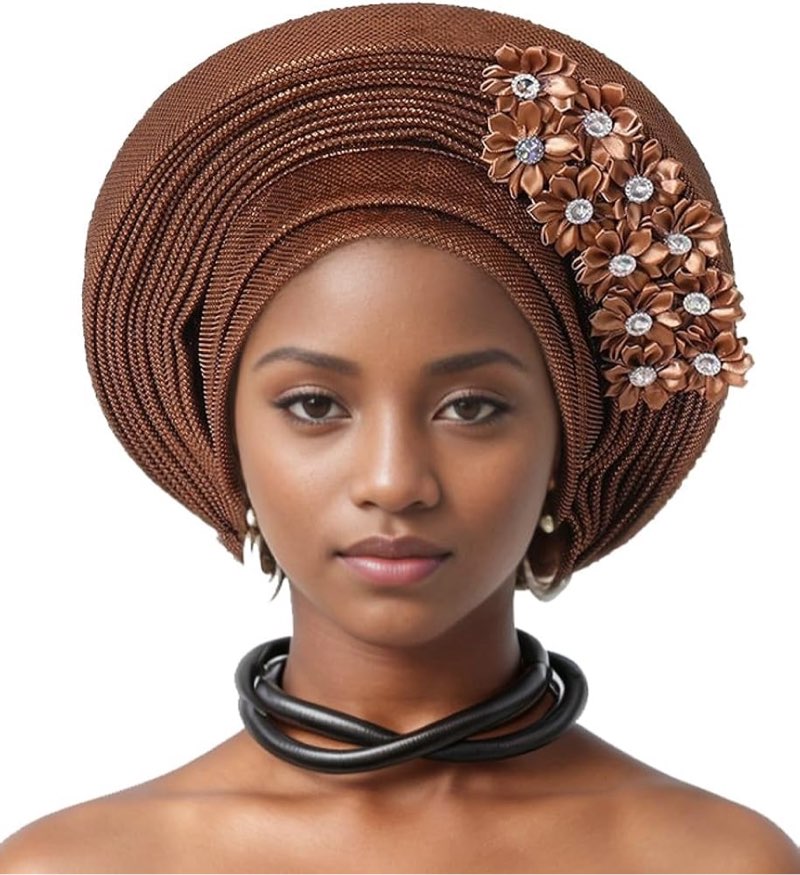 ASO OKE Nigerian headband African Turbans Hats Headties Stylish African Head Wraps and Auto Gele Hea