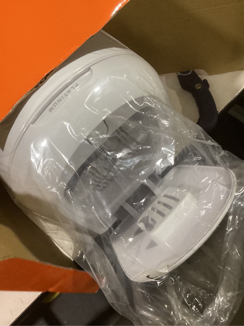 Condition photo showing Good Condition for diaper genie platinum pail (lily white) is made in durable stainless steel and includes 1 easy roll refill with 18 bags that can last up to 5 months.