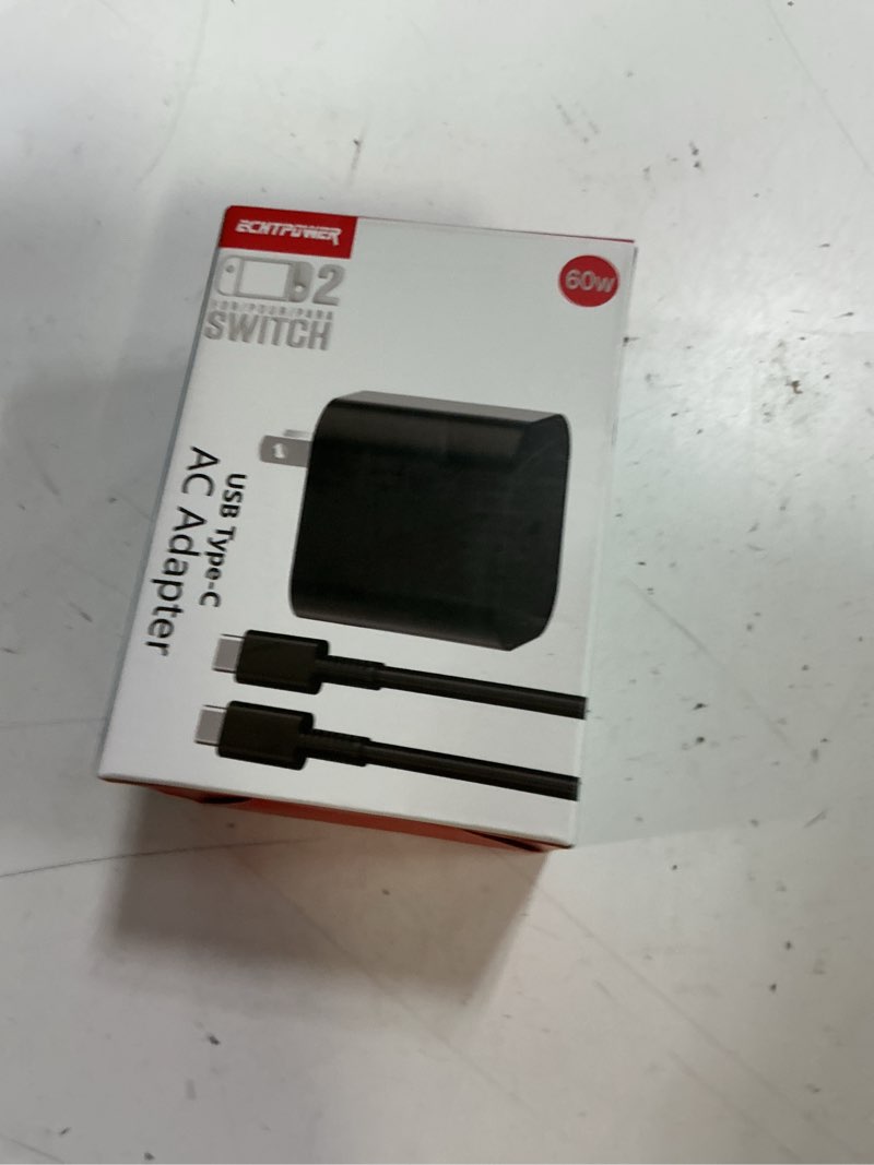 Condition photo showing New/Like New for echtpower switch 2 pd charger 60w-compatible with switch 2/1/oled/lite and steam deck, supports 4k tv dock mode, fast 2.5h charging, play while charging, multiple safety protections
