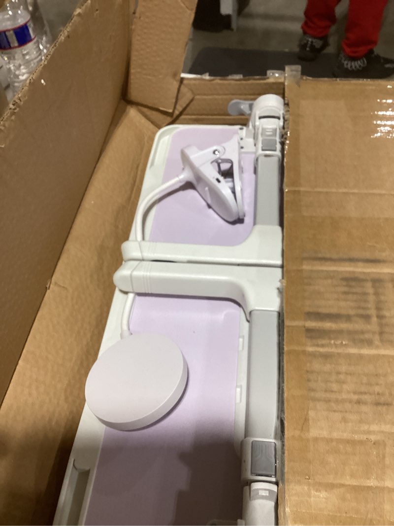 Condition photo showing As Is for iXTRA Laptop Lap Desk Include Cooling Fan,Adjustable Lap Desk with Light Fan,Folding Laptop Desk for Bed with USB,Bed Desk with Storage Drawer 56x32cm,Purple Purple+holder,56x32cm