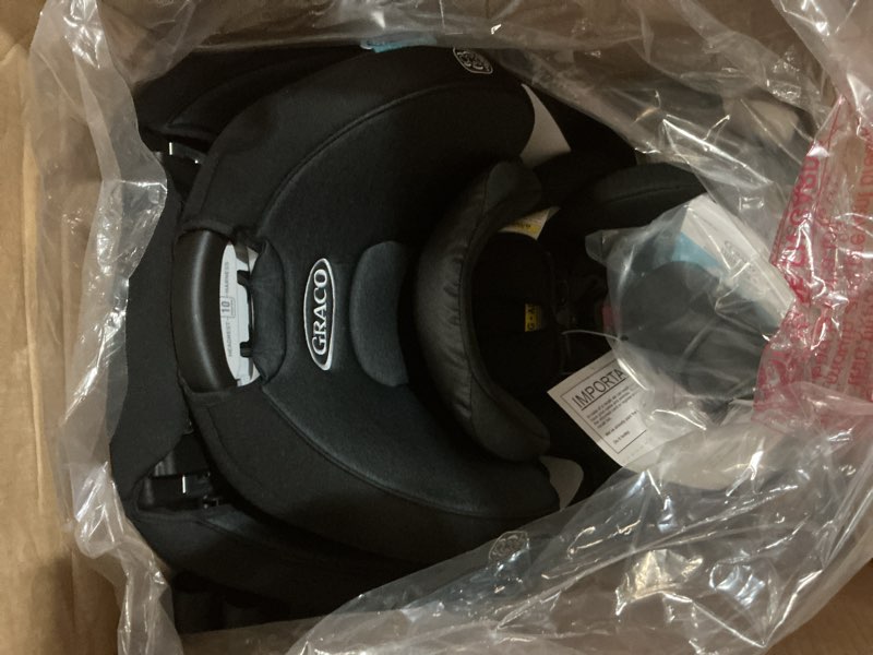 Condition photo showing Good Condition for graco turn2me 3-in-1 rotating convertible car seat, cambridge, rear-facing rotation, forward-facing mode, highback booster up to 100 lbs, adjustable headrest & harness, steel reinforced frame turn2me 3-in-1 cambridge 2.0