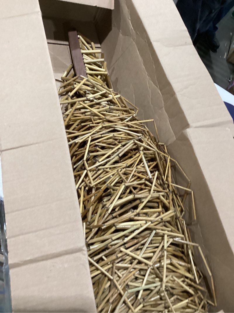 Condition photo showing As Is for Similar to stock photo size unknown Vietbud Décor Natural Beaded Curtains for Doorways with Round Bead, Decorative Room, Natural Vietnamese Craft, Indoor Hanging Bamboo Blinds, Sturdy Hook, Easy to Clean, Inches Natural (With Round Bead)