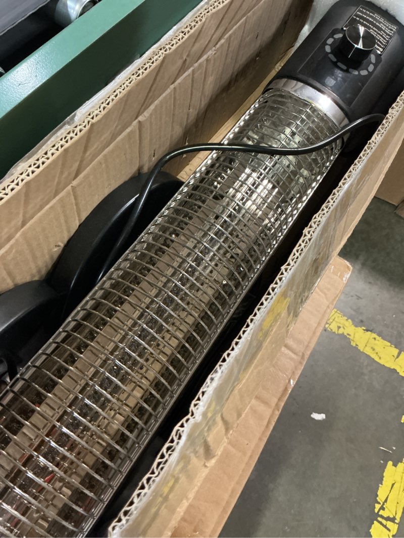Condition photo showing Good Condition for outdoor heater for patio w/remote, 1500w, 60° oscillation, 9h timer, 9 heat level, tip-over/overheating protection, safety lock, for garage porch office black