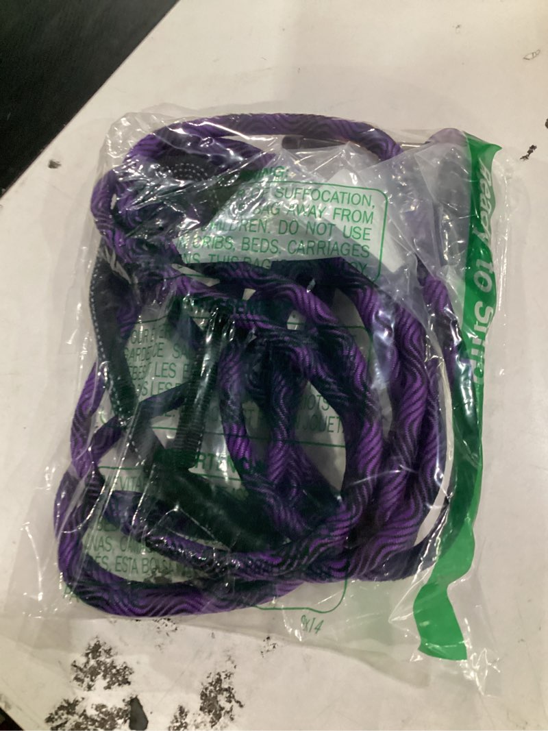 Condition photo showing Good Condition for zaler long dog leash, 50 feet 30ft 20ft 15ft 10ft dog training lead, heavy duty check cord recall leash for dogs training, playing, camping, or backyard (15ft, black purple) black purple 15ft*2/5"