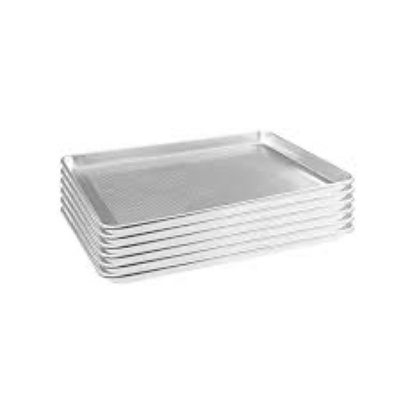 hardura aluminum perforated baking sheet pan 18”l x 26”w x 1”h cookie sheet, 6packs, for oven in bak