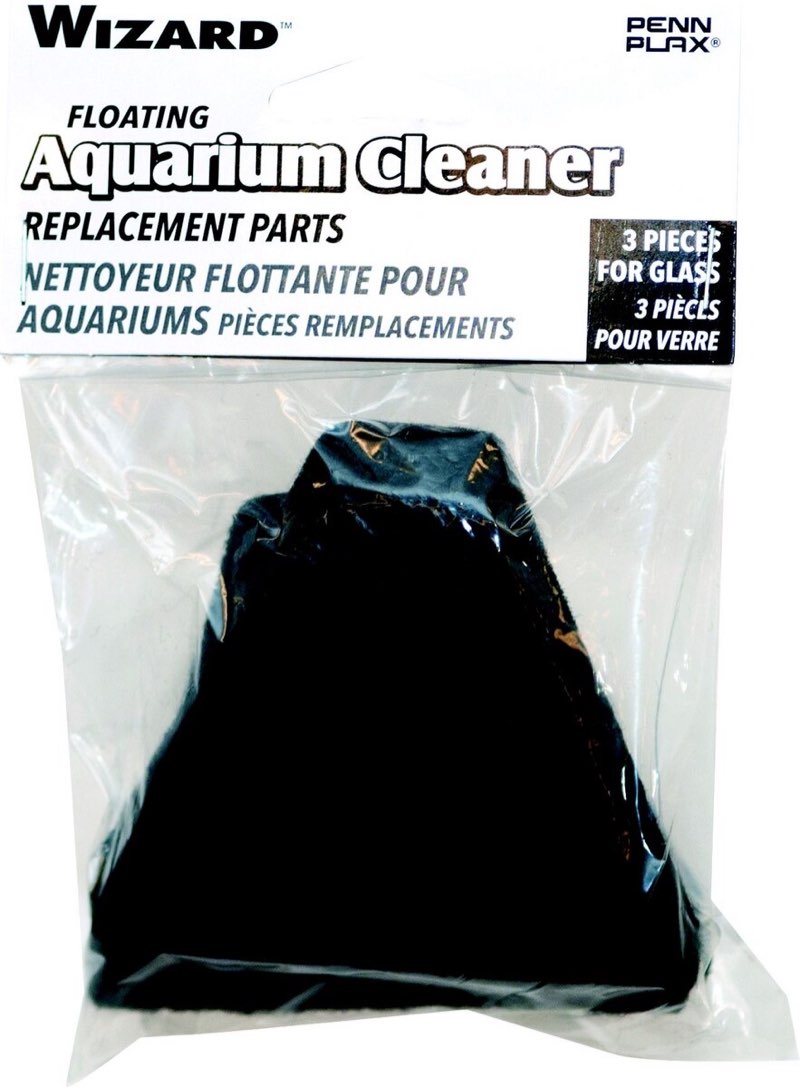 Penn-Plax Wizard Cleaner Pad Fish Replacement Part, Black, 3 count
