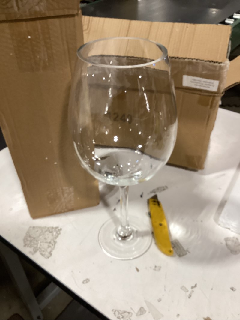 Condition photo showing Good Condition for remerry 112 oz hand blown giant wine glass 15" tall 4.5" mouth italian style huge stemware large wine glass oversized goblet for wedding parties celebrations gatherings events