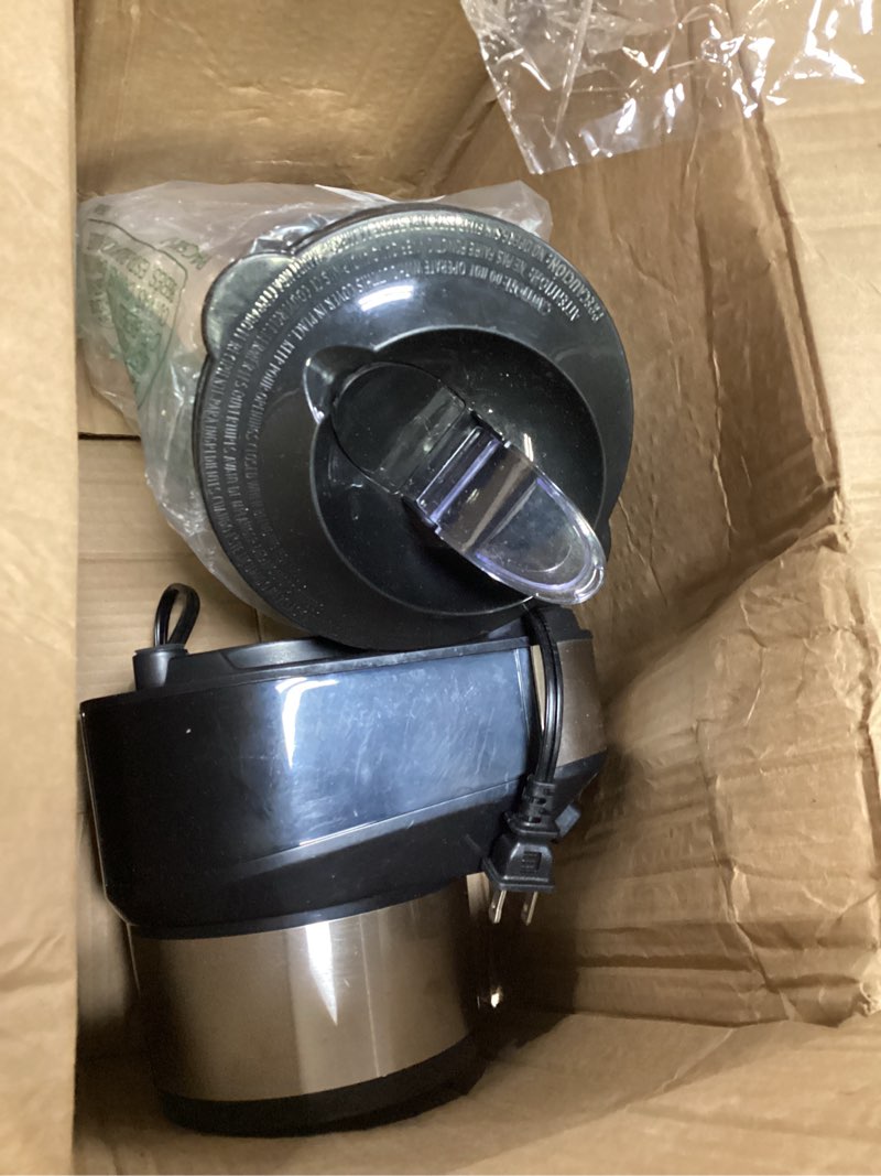 Condition photo showing As Is for hamilton beach wave crusher blender for smoothies with 40 oz glass jar and 14 functions, ice sabre blades & 700 watts for consistently smooth results, black + stainless steel (54221) stainless steel blender