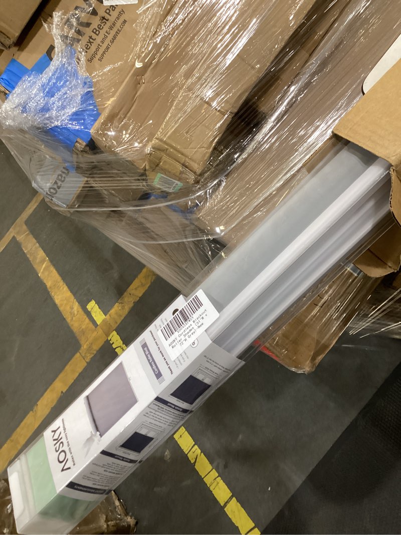 Condition photo showing Good Condition for cordless roller shades blackout blinds for windows room darkening rolled up shades with spring system, uv protection window shades door blinds for home and office (51" w x 72" h, grey) 51"w x 72"h grey