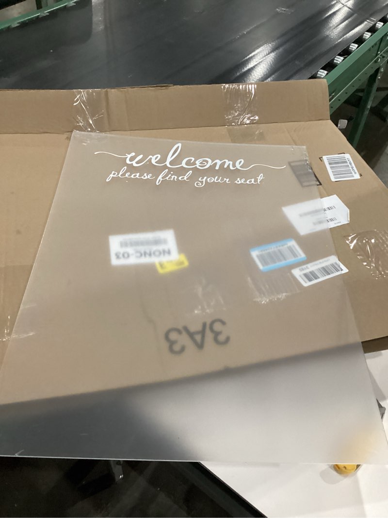 Condition photo showing Good Condition for 24x18 Inch Wedding Seating Chart Board Display with 15 Rose Wax Seal Stickers for Reception | Acrylic Welcome Please Find Your Seat Table Seating Chart Board Wedding Sign Display Decor 18in x 24in