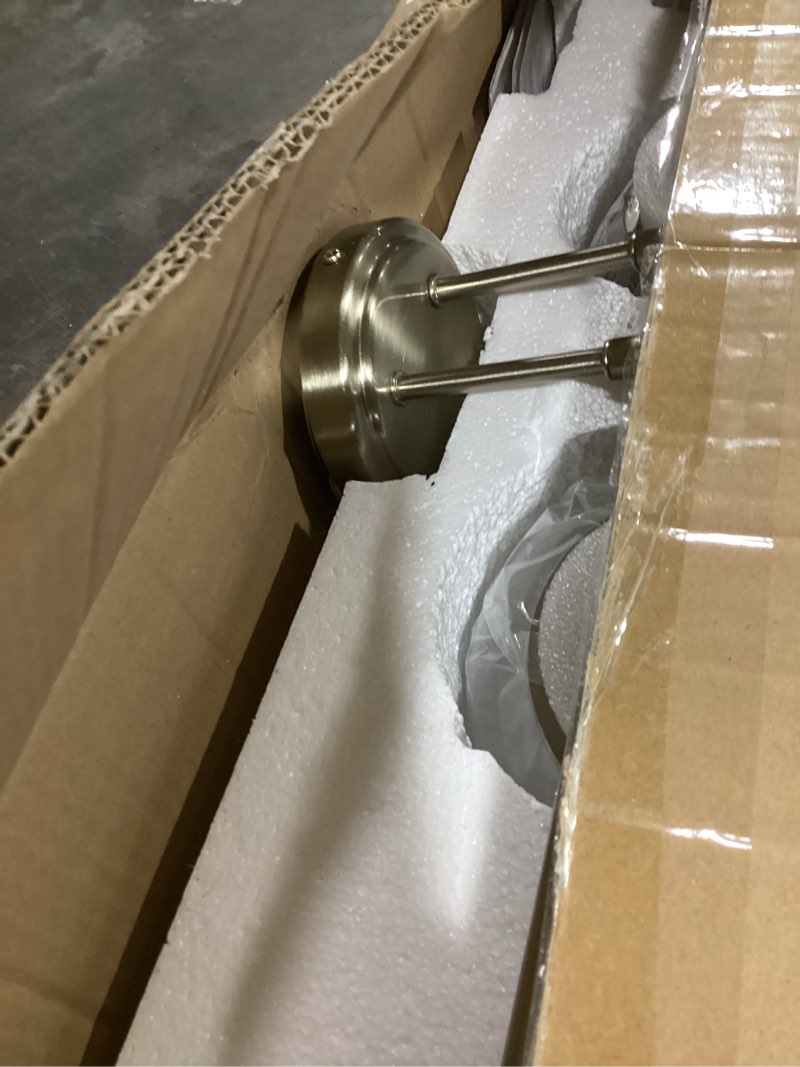 Condition photo showing As Is for Brushed Nickel Bathroom Light Fixture 4 Lights Bathroom Vanity Lights Over Mirrors with Clear Glass Shade 30.7 inch Wall Sconce Lighting Bath(Exclude E26 Bulb)