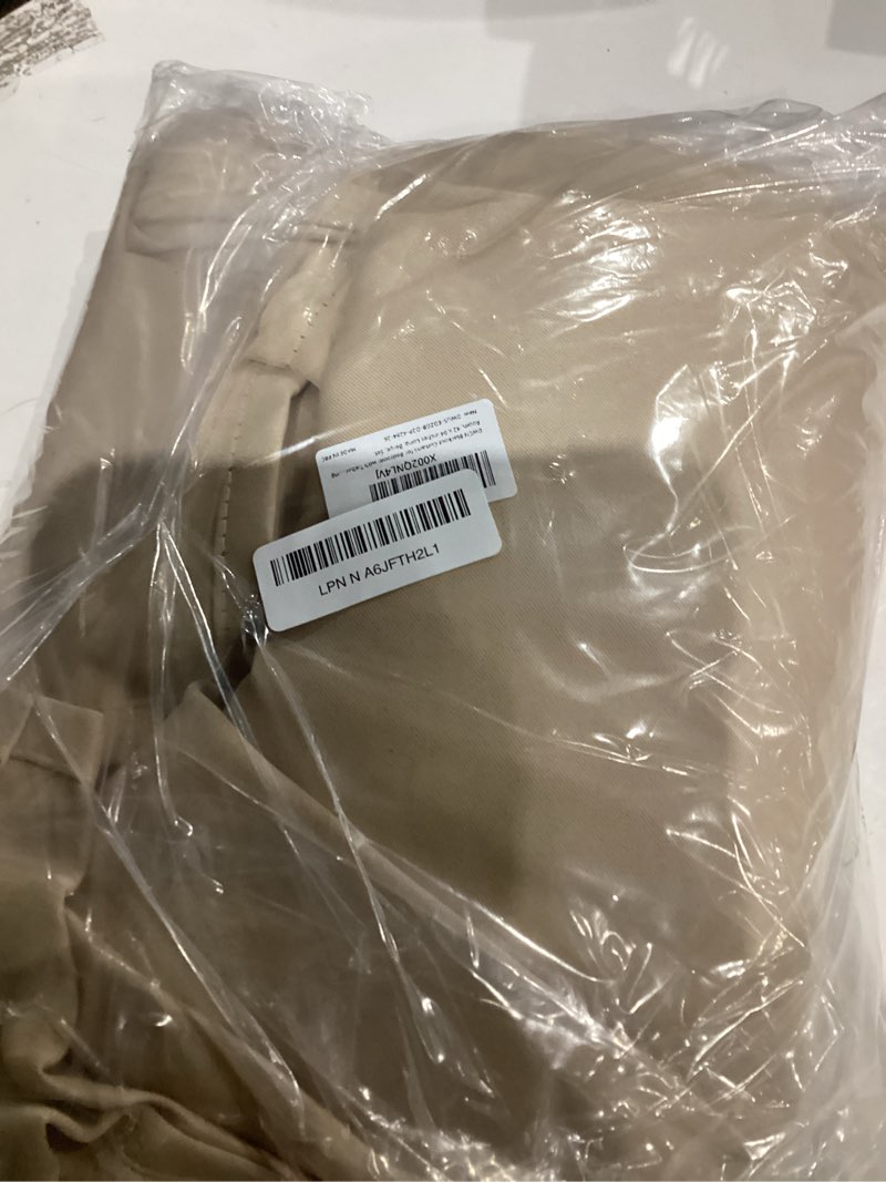 Condition photo showing As Is for dwcn blackout curtains for bedroom with tiebacks - room darkening privacy grommet top window curtains for living room, 42 x 84 inches long, beige, set of 2 42"w x 84"l (pack of 2) beige