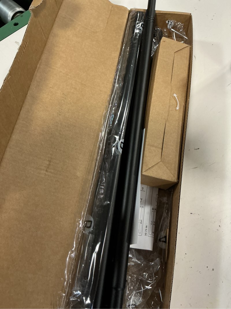 Condition photo showing Good Condition for curtain rods 30-90 inch, adjustable black curtain rods for windows 1 pack | 5/8" diameter for 30-84 inch windows, spliced window treatment rod with brackets, long small rod for bedroom, living room