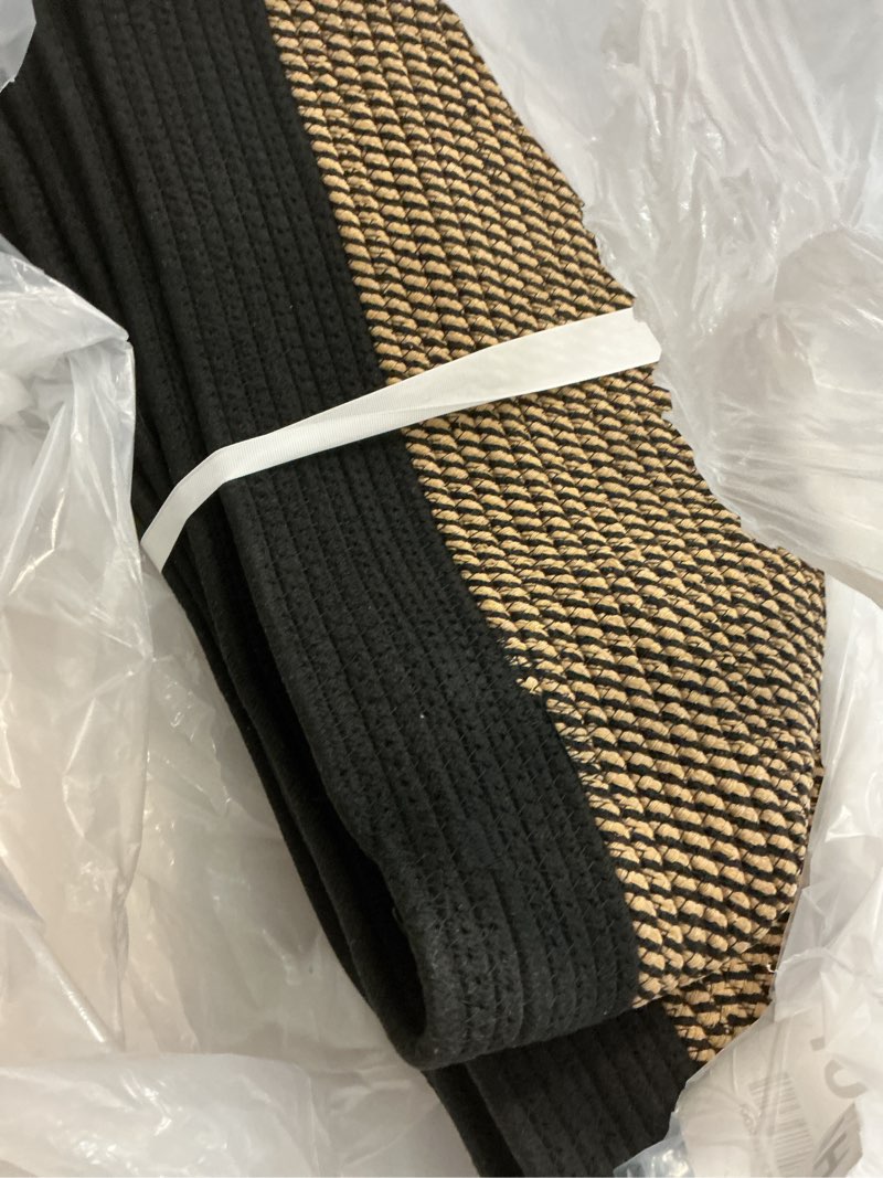 Condition photo showing Good Condition for COMFY-HOMI 3PACK Cotton Rope Square Basket with Handles for Shelves|Dog Toy Bin and Storage|Baby Gift|Shoe Organizer|New 13.5" x 11" x 9.5" for Living Room (Black/Jute) 13.5" x 11" x 9.5" black/jute