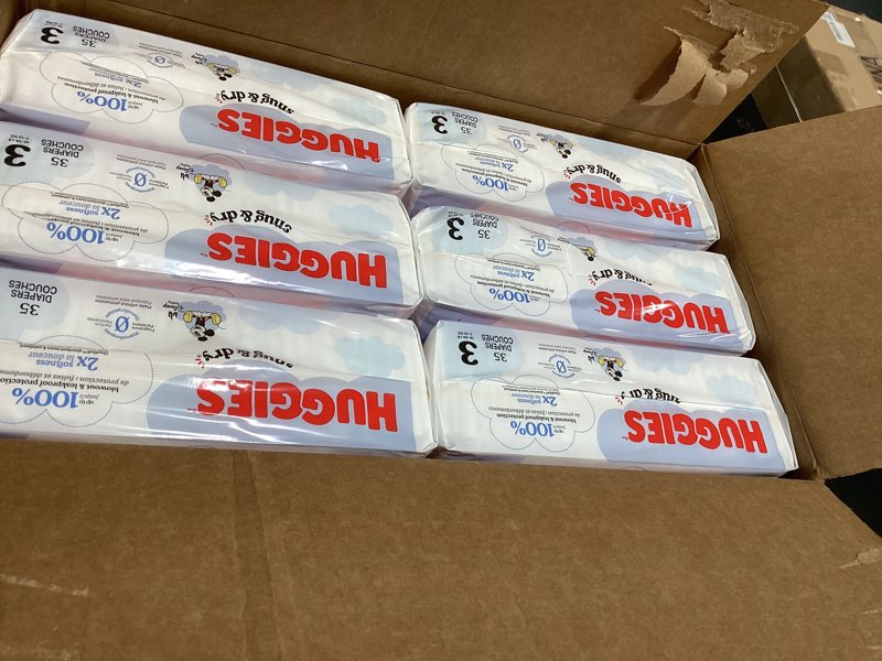 Condition photo showing New/Like New for huggies snug & dry disposable diapers - econ+ pack - size 3 - 210ct