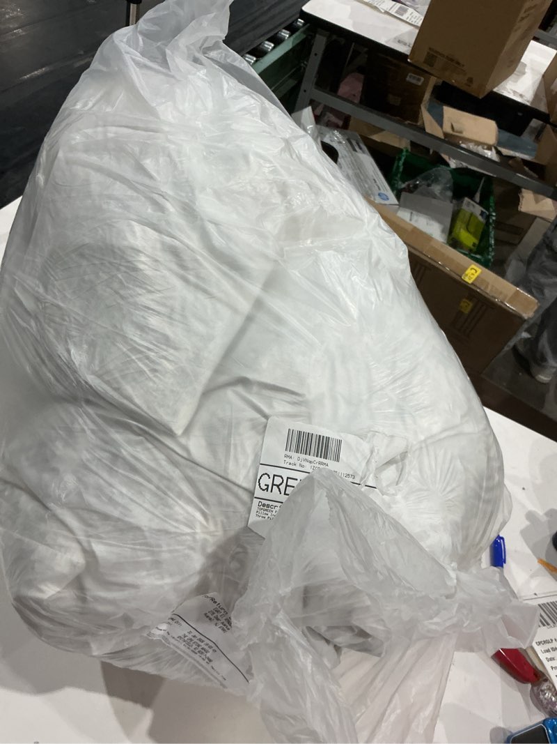 Condition photo showing As Is for Feathers Down Pillow Inserts 26x26, Set of 2, Euro Pillow Insert with 100% Organic Cotton Shell, Soft Decorative Throw Pillow for Living Room, Sofa, Couch, or Bed (White) 26x26(Pack of 2) White(pack of 2)