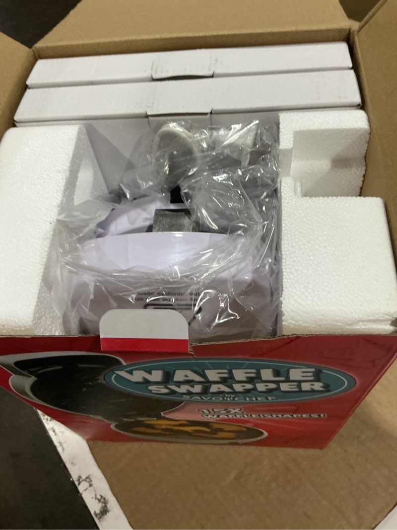 Condition photo showing Good Condition for Similar to stock photo Cuisinart Waffle Maker, 1250W Round Classic Waffle Iron, 5-Setting Adjustable Browning Control, WMR-CANAS, Brushed Stainless New Round Classic