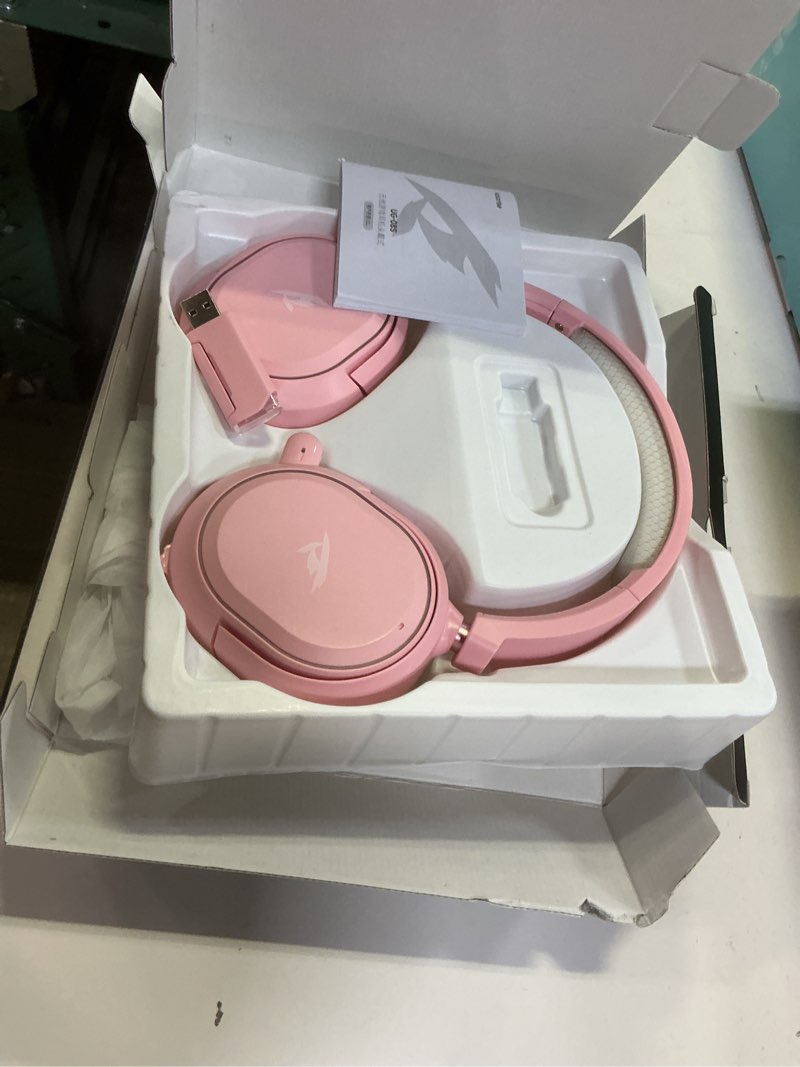 Condition photo showing Good Condition for Wireless Gaming Headset, 7.1 Surround Sound, 2.4GHz USB Gaming Headphones with Bluetooth 5.4, 100H Battery, ENC Noise Canceling Mic, RGB Light, Wireless Headset for PC PS5 PS4 Mac Switch (Gray-Pink)
