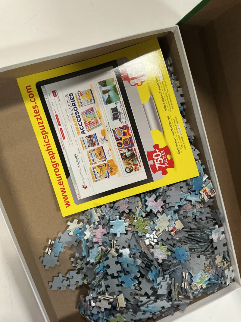 Condition photo showing Good Condition for eurographics modern map of the world puzzle (1000-piece)