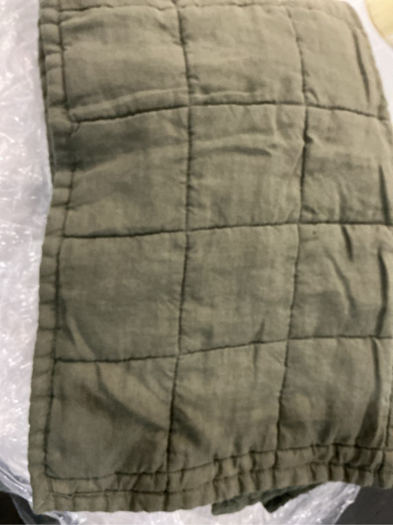 Condition photo showing Good Condition for european linen box quilted sham set king 