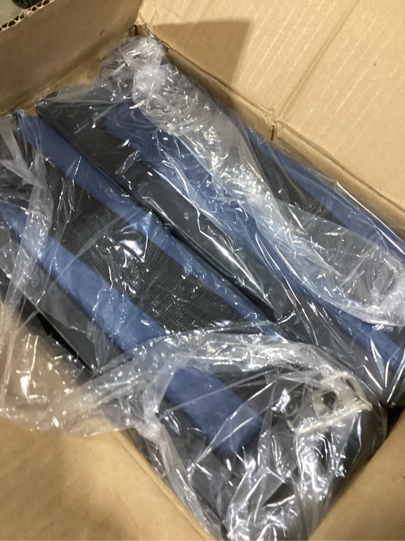 Condition photo showing Good Condition for Stadium Seats with Back Support,Bleacher Chairs with Cushion, Portable Folding Stadium Chair with Removable Cushion and Large Pocket for School Events Sports Game 2 Pack - 16.4"W x 11.4"D x 15.6"H Deep Blue