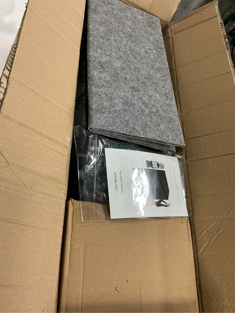 Condition photo showing Good Condition for Upgraded Infrared Sauna Box for Relaxation, Portable Sauna for Home, Sauna Tent with 660nm Red Light Therapy, Quick Heating and Easy Setup, Personal Sauna with 2.5L/1000W Steamer, 2.6’ x 2.6’ x 5.9’ red light 1 person