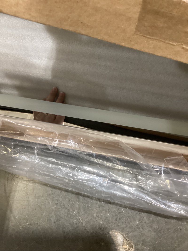 Condition photo showing New/Like New for DUMOS LED Full Length Mirror, 15.7×59.8" Floor Standing Mirror with 3 Color Lights & Wall Mounted for Bedroom, Dressing Room, Living Room, Bathroom White-rectangular 59.8"L x 15.7"W