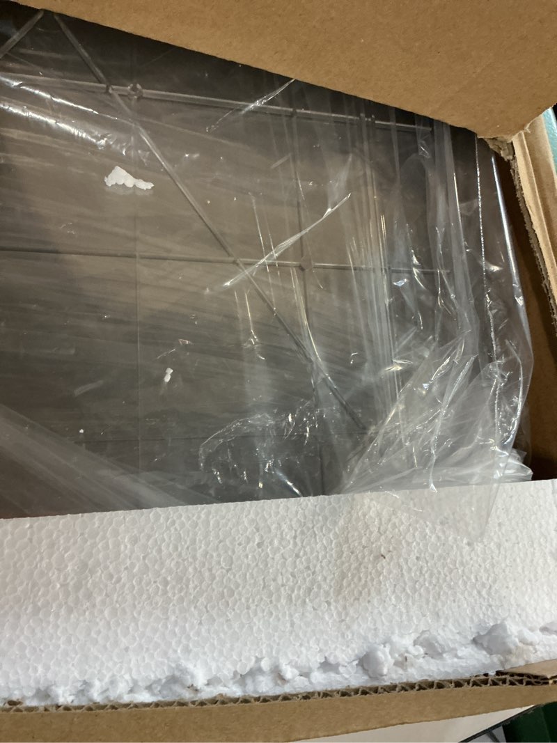 Condition photo showing Good Condition for Extra Large 19.7"X14.6"X11.6" Clear Bread Box for Kitchen Counter, Acrylic Pastry Display Case Stackable Storage Container Plastic Bakery Display Case with Magnetic Door 2 Tiers Extra Large