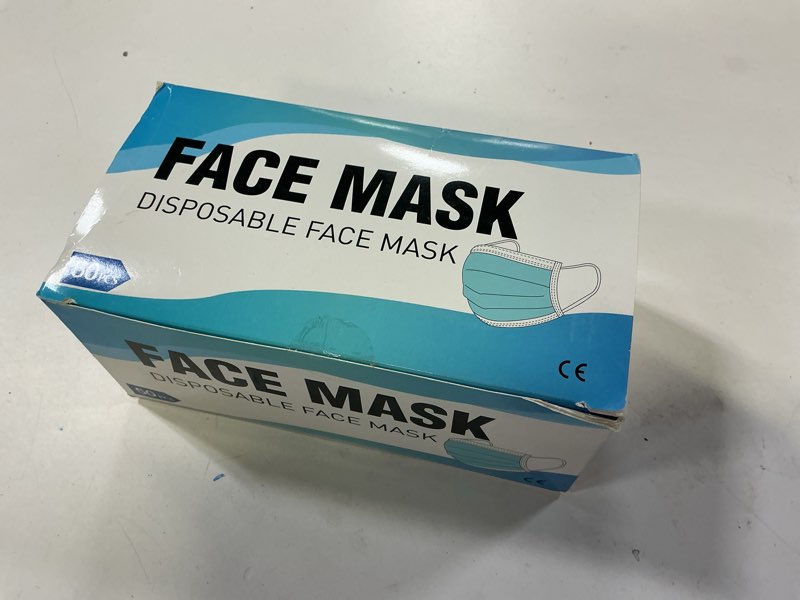 Condition photo showing New/Like New for Disposable Face Masks with Elastic Ear Loop, 3 Ply Breathable and Comfortable for Blocking Dust Air Pollution Dust Protection (50pcs)