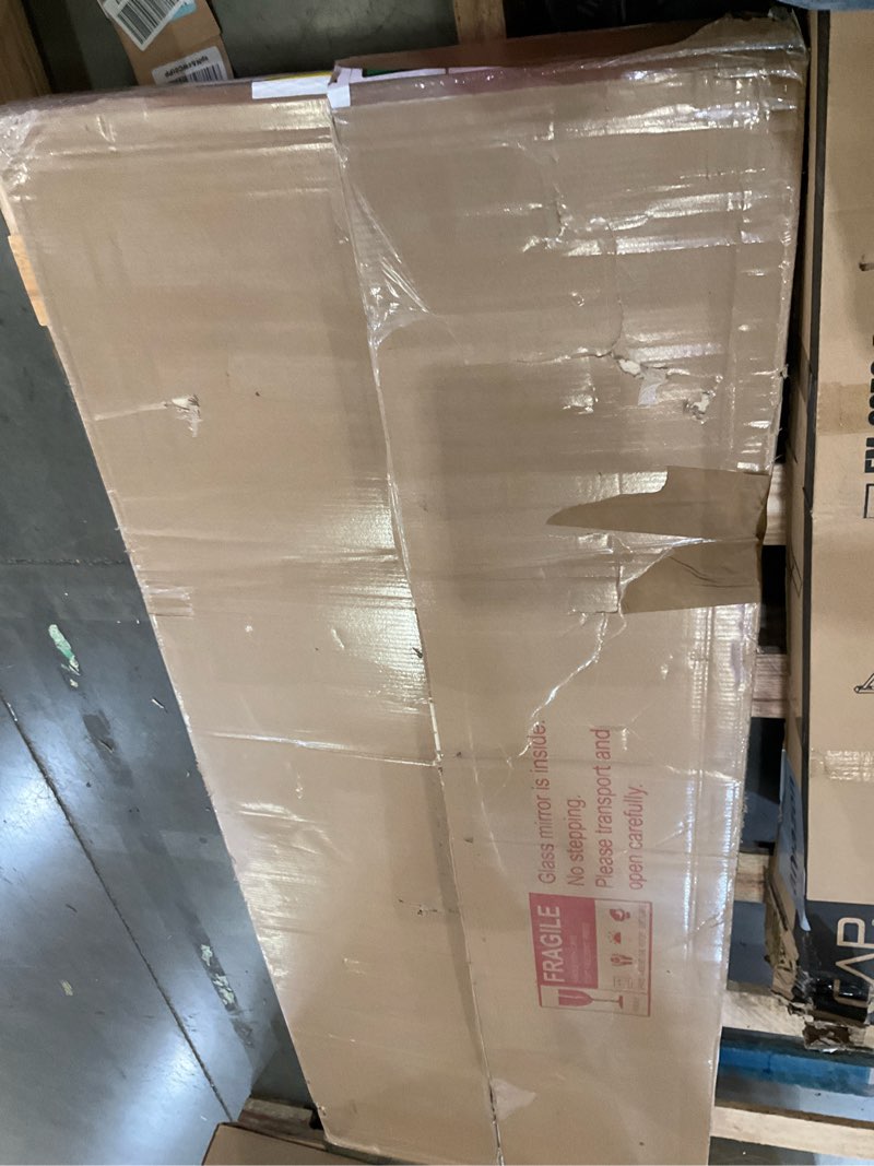 Condition photo showing Good Condition for 67x24 3pack large home gym mirror, frameless tempered glass dance wall mounted mirror for home, yoga, dancing, studio, living room 3pack 67x24 inch