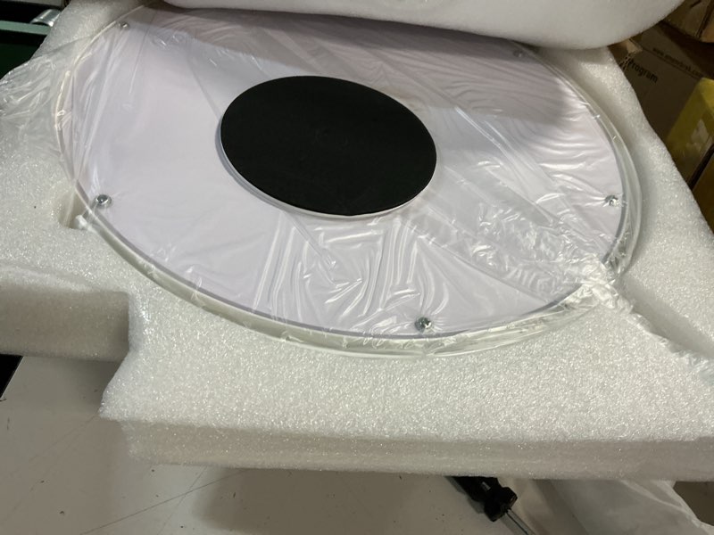 Condition photo showing Good Condition for makeup mirror with lights, lighted makeup mirror with magnification, 1x/10x, large round vanity mirror with stand, 3 color modes, brightness adjustable, smart touch control, 13 inches diameter 15"l x 13"w