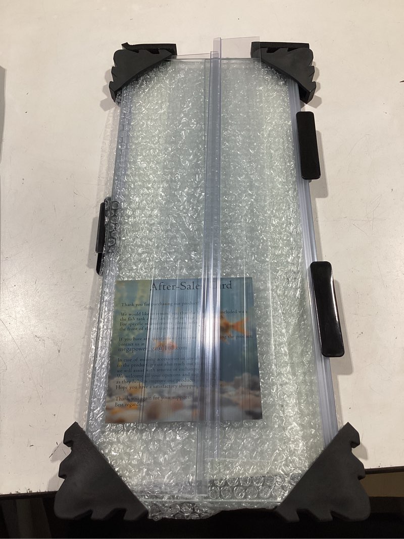 Condition photo showing Good Condition for 29.21x11.69 x0.16in clear tempered glass canopy,aquarium fish tank hoods fits for most 20long/29 gallon fish tanks (aqueon, marine land & perfecto) 1pcs-29.21x11.69in