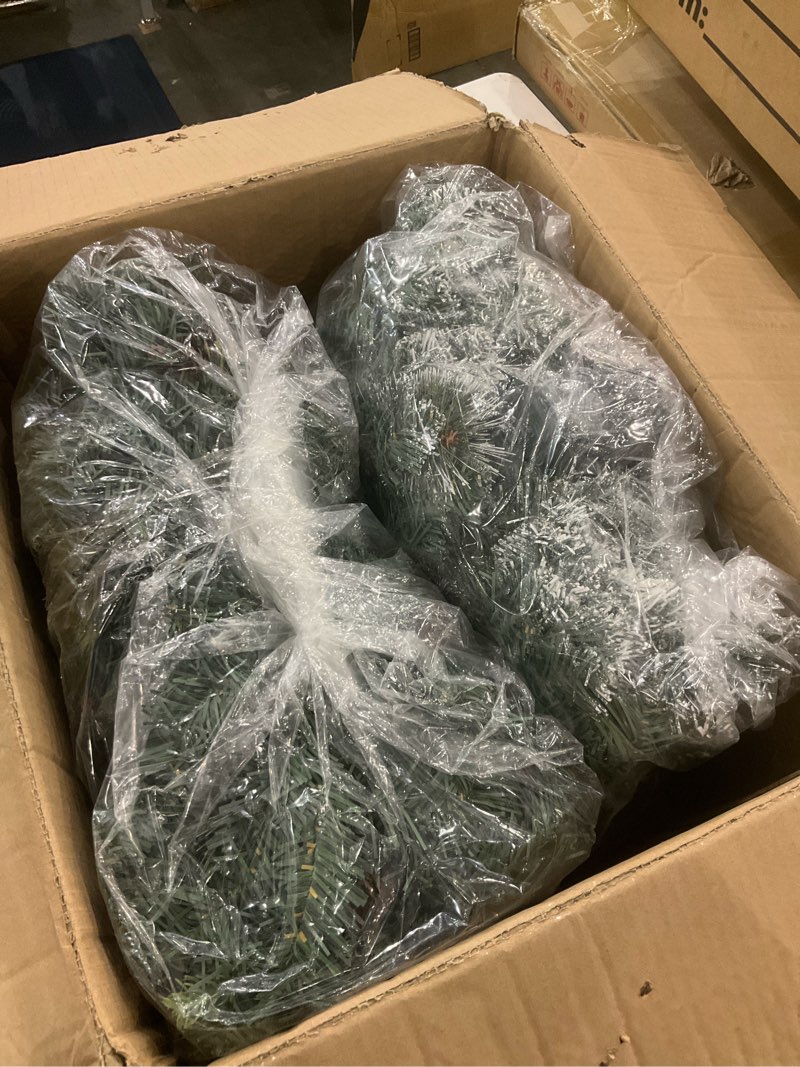 Condition photo showing New/Like New for Yunlly 4 Set 9 ft Prelit Christmas Garland with Timer Xmas Artificial Pine Garlands with 8 Mode String Lights for Indoor Fireplace Kitchen Holiday, Total 36 ft (Classic Style with 50 Lights)