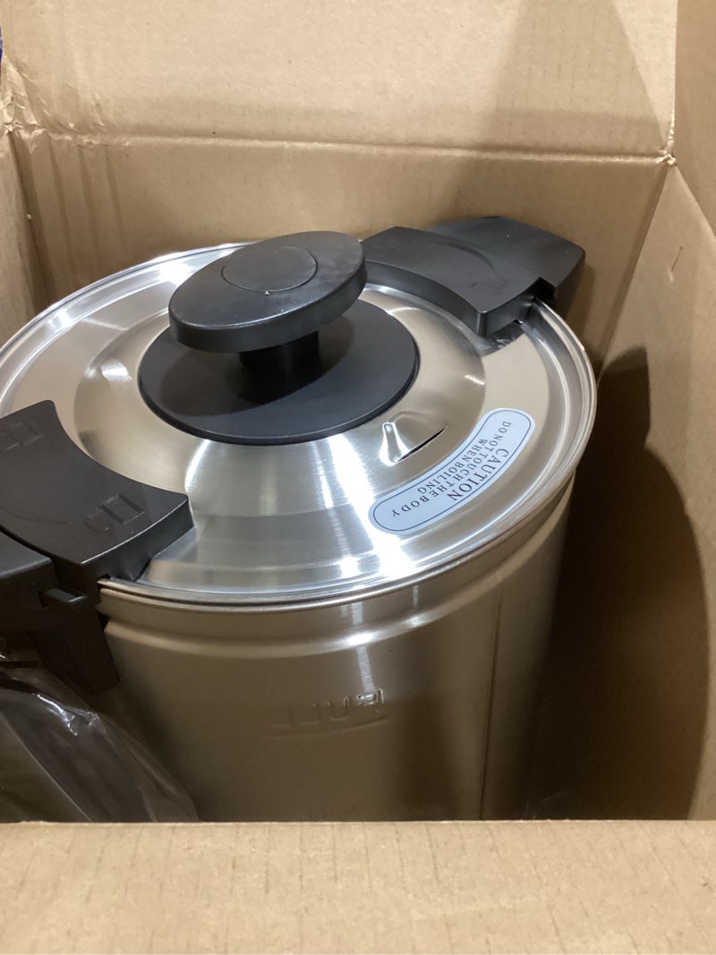 Condition photo showing As Is for SYBO SR-CP-100B Commercial Grade Stainless Steel Percolate Coffee Maker Hot Water Urn for Catering, 100-Cup 16 L, Metallic 16L Metallic