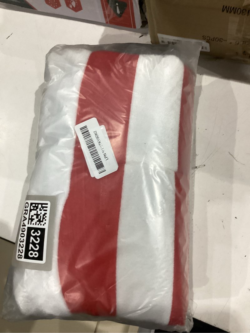 Condition photo showing Good Condition for 6 pcs cat costume accessories set include red white striped high top hat socks black tutu skirt furry red bow tie tail gloves for book week party supply