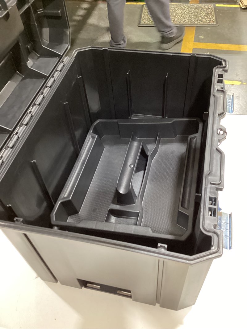 Condition photo showing Good Condition for dewalt tstak tool box, extra large design, removable tray for easy access to tools, water and debris resistant (dwst17806)