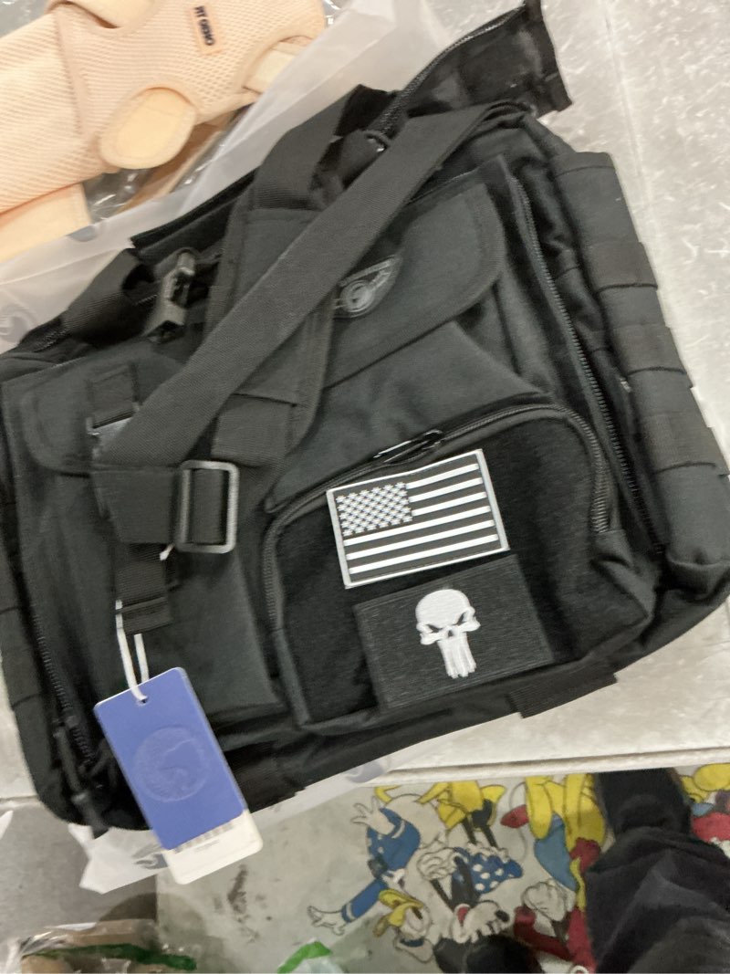 Condition photo showing Good Condition for stypos tactical laptop bag for men,14inch/15.6inch/17.3inch messenger bag military shoulder bag,flight work bags for pilots 14inch medium black