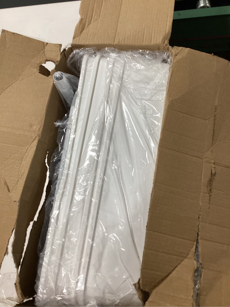 Condition photo showing Good Condition for simple houseware 4-tier multifunctional rolling utility cart with hanging buckets, white 4-tier white