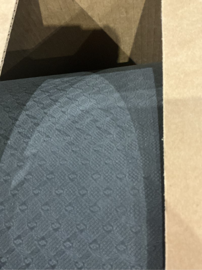 Condition photo showing As Is for spri hanging exercise mat, fitness & yoga mat for group fitness classes, commercial grade quality with reinforced holes 56" l x 23" w x 5/8" (black)