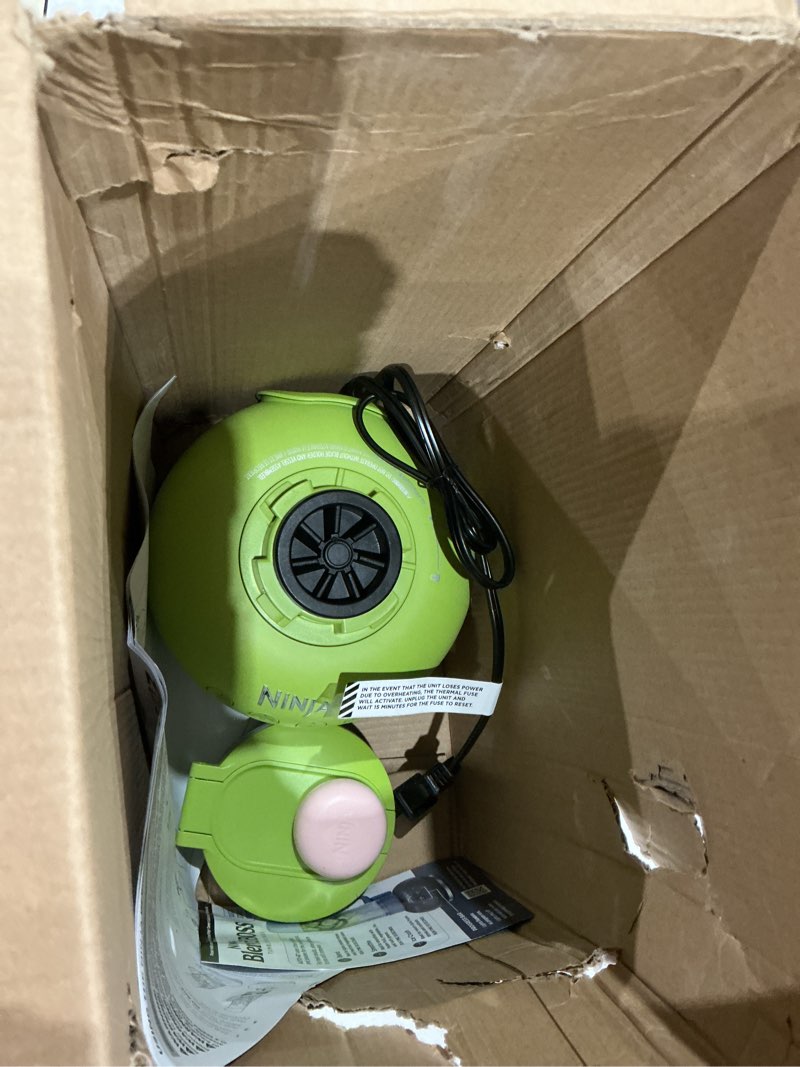 Condition photo showing As Is for ninja blendboss™ | personal blender for smoothies & frozen drinks | 26oz travel tumbler with leakproof lid, chug spout & detachable straw | auto-iq technology | watermelon bubble gum | db351gn watermelon bubblegum blendboss blender