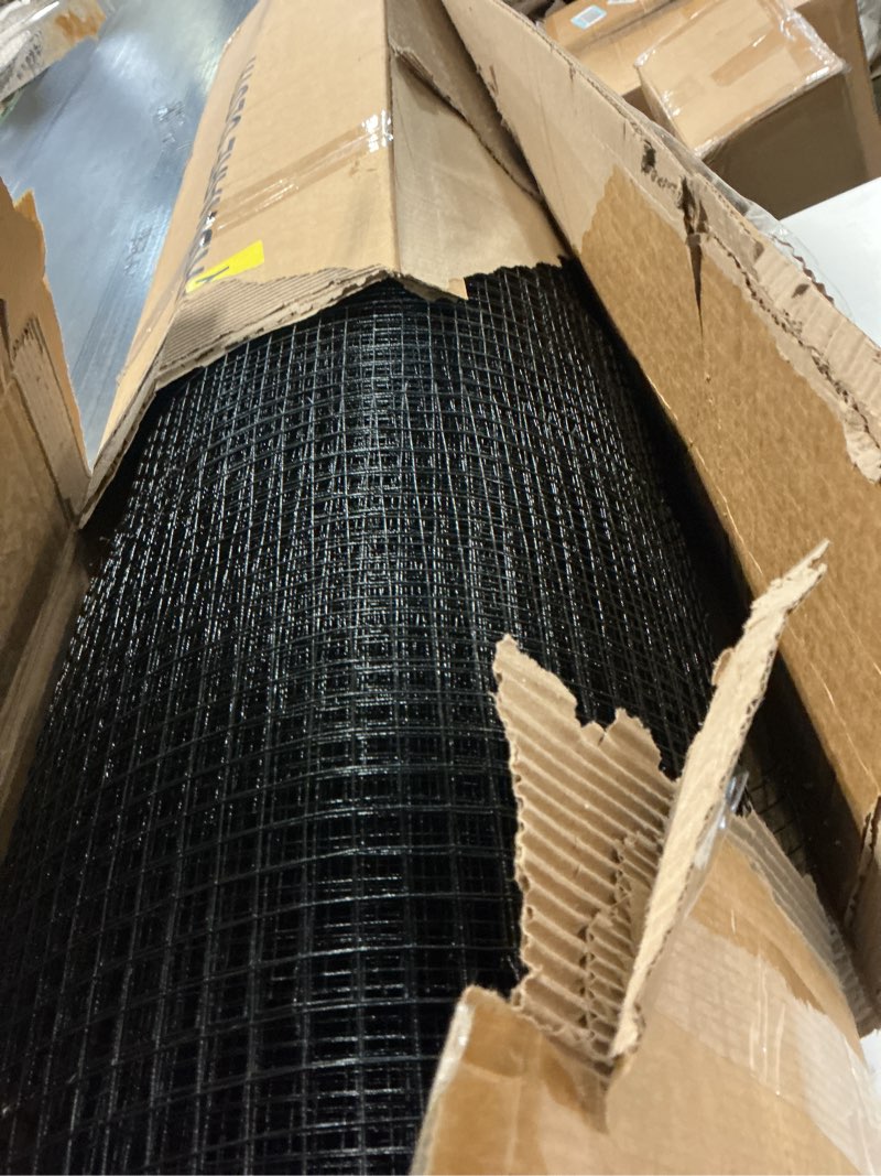 Condition photo showing Good Condition for hardware cloth 1/2 inch 48 x 100 ft black 19 gauge vinyl coated welded wire mesh roll pvc - coated welded wire fence perfect for use as chicken wire fencing mesh 1/2 inch 48" x 100 ft 19ga black