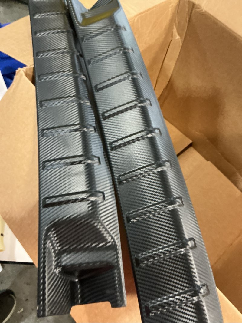 Condition photo showing As Is for rear trunk bumper protector for 2026 2025 2024 grand highlander accessories, trunk door sill protector for toyota grand highlander accessories 2024 2025 2026, carbon fiber pattern 2 pcs carbon 2 pcs