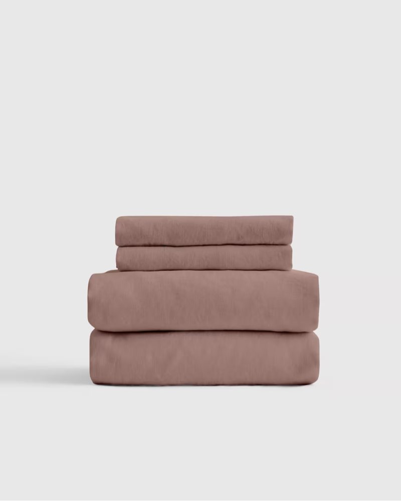 Quince Queen Organic Brushed Cotton Sheet Set